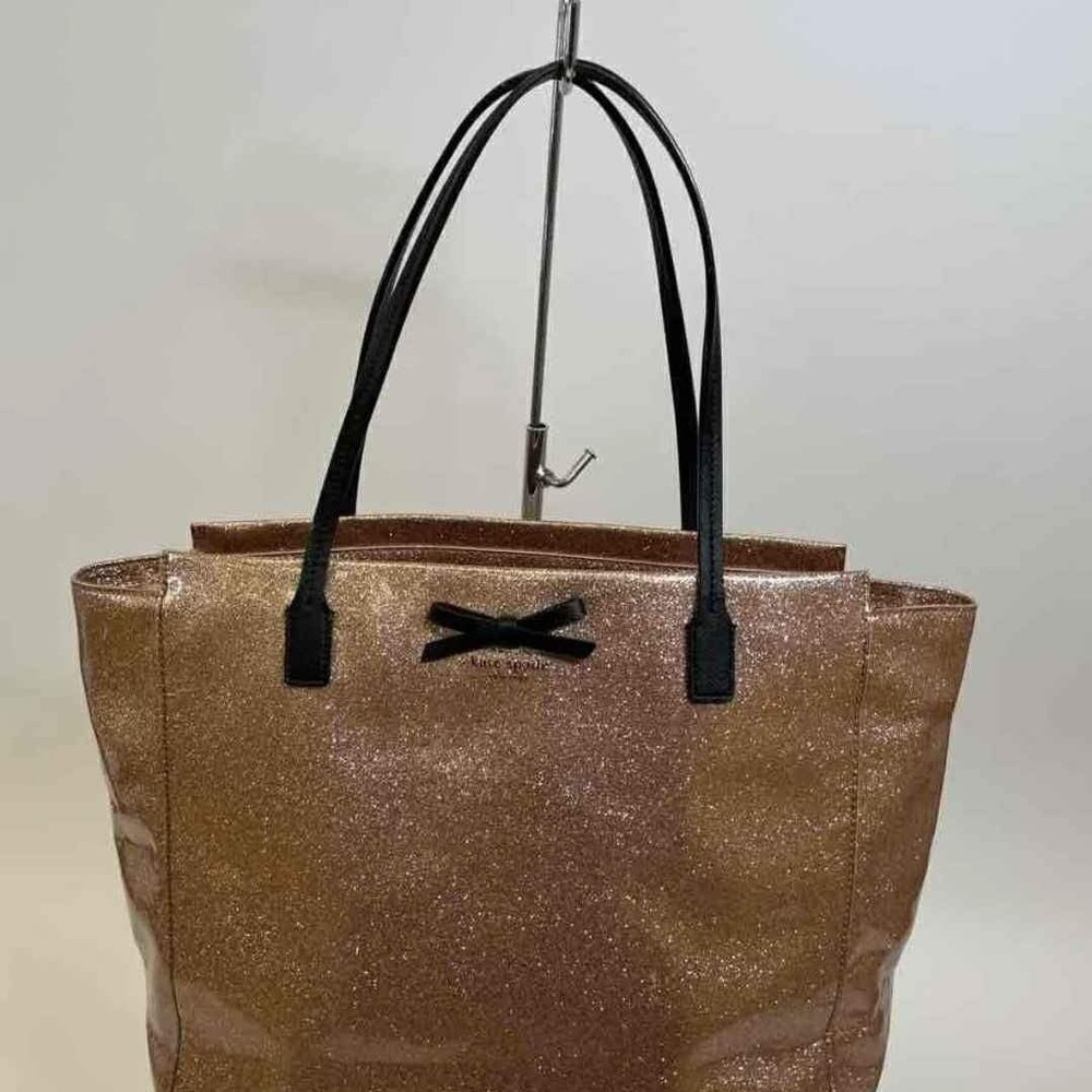 Kate Spade Designer Rose Gold-Toned/ Glittery Shoulder Bag Tote Handbag